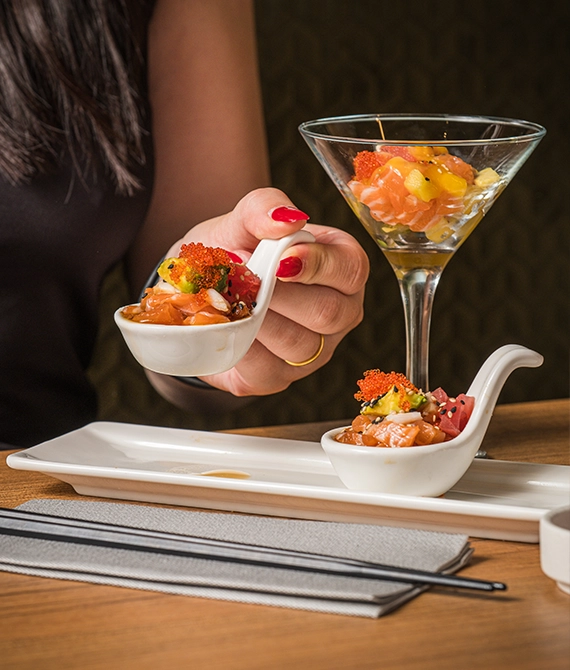 Cucharas de tartar y cóctel — Sushisom